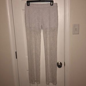 White lace beach pants